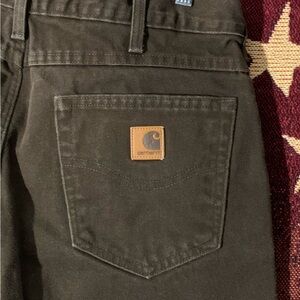 Carhartt Men's Dark Brown lined pants 34x30